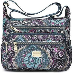 Crossbody Bags For Women Multi Pocket Shoulder Bag Waterproof Nylon Messenger